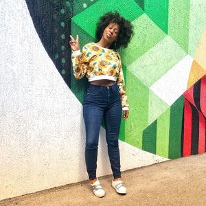 Tops - Sunflower Long Sleeve Crop Top Sweater Tops - Sunflower Long Sleeve Crop Top Sweater
